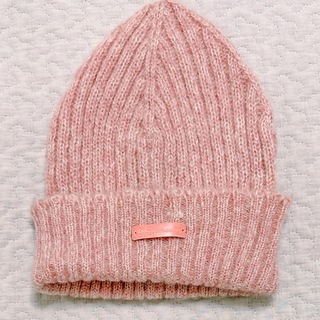 ディーアンドジー(D&G)のD&G ニットキャップ ピンク 小さめサイズ(ニット帽/ビーニー)