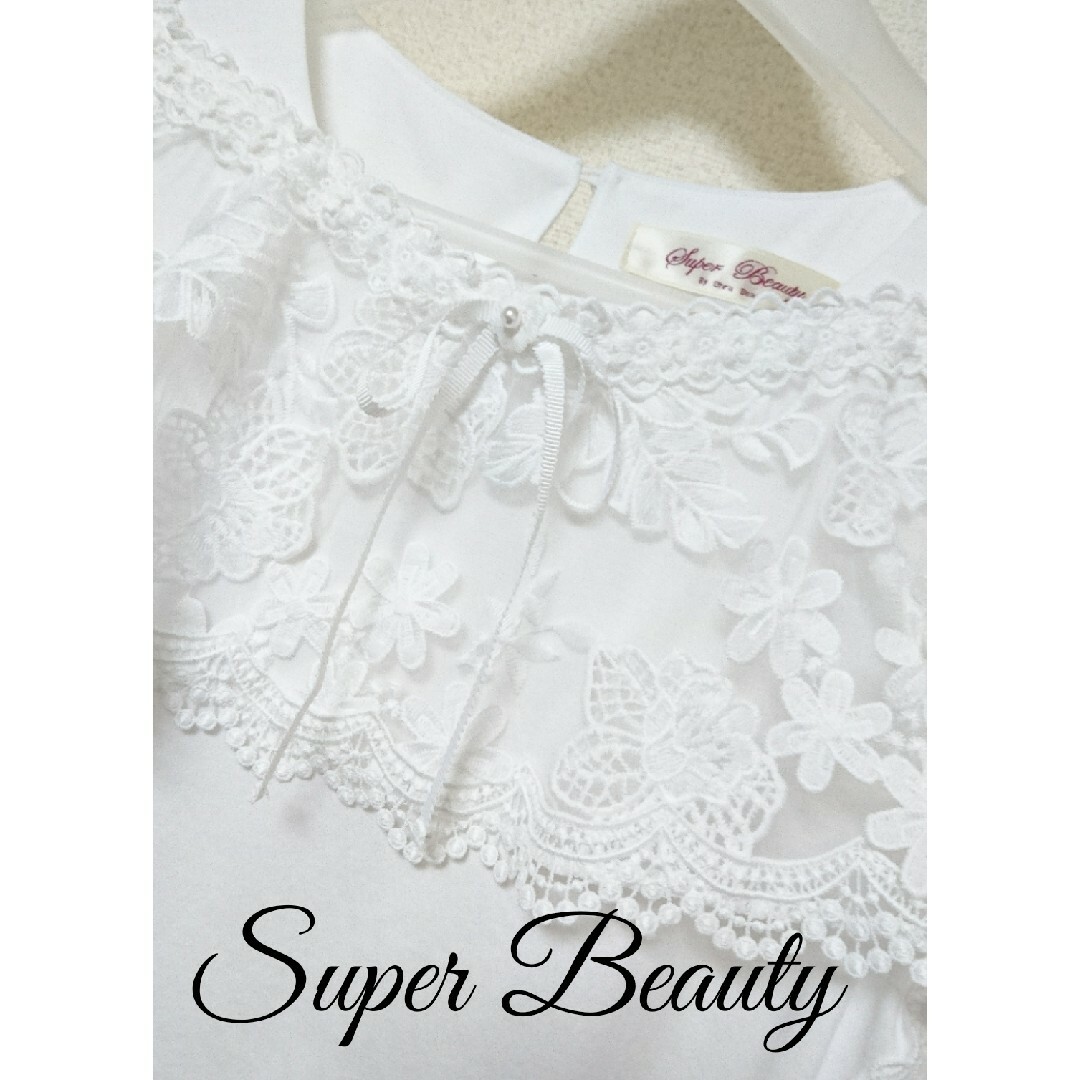 M'S GRACY(エムズグレイシー)のSuper Beauty リボンパール ケープ風 トップス 花柄 レディースのトップス(Tシャツ(半袖/袖なし))の商品写真