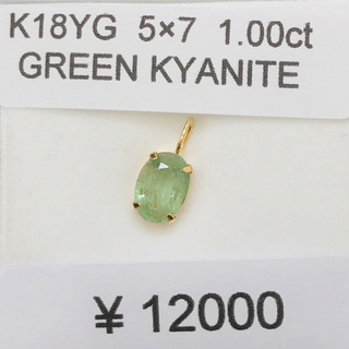 K18YG ペンダントトップ グリーンカイヤナイト (ネックレス)