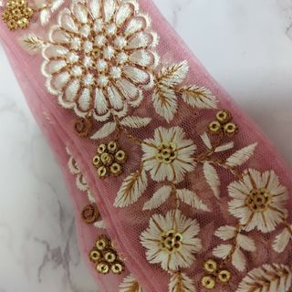 インド刺繍リボン 80cm(生地/糸)