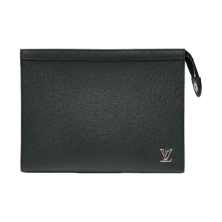 ルイヴィトン(LOUIS VUITTON)のLOUIS VUITTON ルイヴィトン タイガ ポシェット･ヴォワヤージュ クラッチバッグ メンズ ブラック M30450 中古 T1(セカンドバッグ/クラッチバッグ)