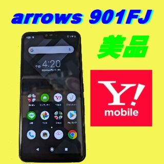 フジツウ(富士通)の★美品arrows J 901FJ Y!mobile ワイモバイル黒(スマートフォン本体)