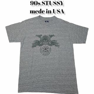 ステューシー(STUSSY)のUSA製　STUSSY　ドラゴンビックプリント　Tシャツ　古着　ステューシー(Tシャツ/カットソー(半袖/袖なし))