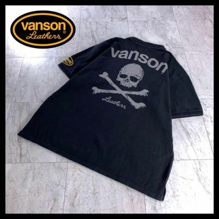 VANSON - vanson バンソン ポロシャツ 半袖 黒 4L スカル 髑髏 バイカー