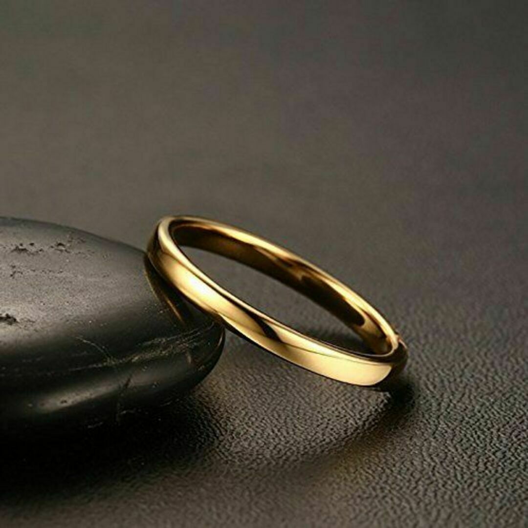 タングステン リング ダイヤモンドに匹敵する硬度 結婚指輪 ペアリング ゴールド メンズのアクセサリー(リング(指輪))の商品写真