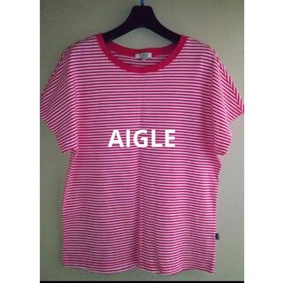 エーグル(AIGLE)のAIGLE フレンチスリーブ コットン100％ Tシャツ カットソー 40サイズ(Tシャツ(半袖/袖なし))