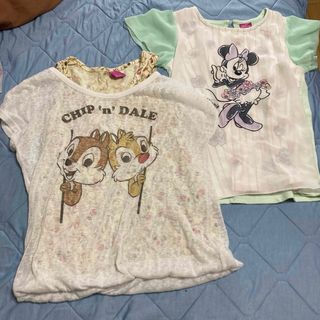 ディズニー(Disney)の2点セット　ディズニー　半袖シャツ　ルームウェア　パジャマ　部屋着(Tシャツ/カットソー)