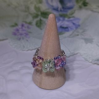 ビーズ 指輪 リング ハンドメイド(リング(指輪))