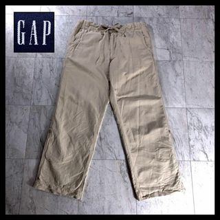 00s 古着 OLD GAP コットン リネン イージー ワイド パンツ L