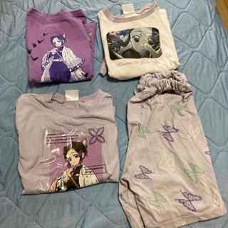 4点セット　胡蝶しのぶ　半袖Tシャツ　パジャマ部屋着ルームウェア鬼滅の刃(パジャマ)