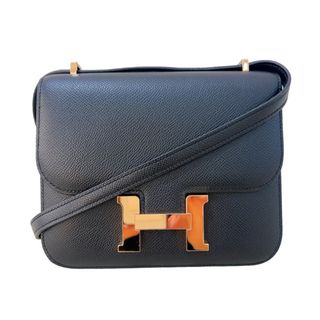 エルメス(Hermes)の　エルメス HERMES コンスタンス3ミニ B刻（2023年製造） ブラック /ピンクゴールド金具 ヴォーエプソン レディース ショルダーバッグ(ショルダーバッグ)