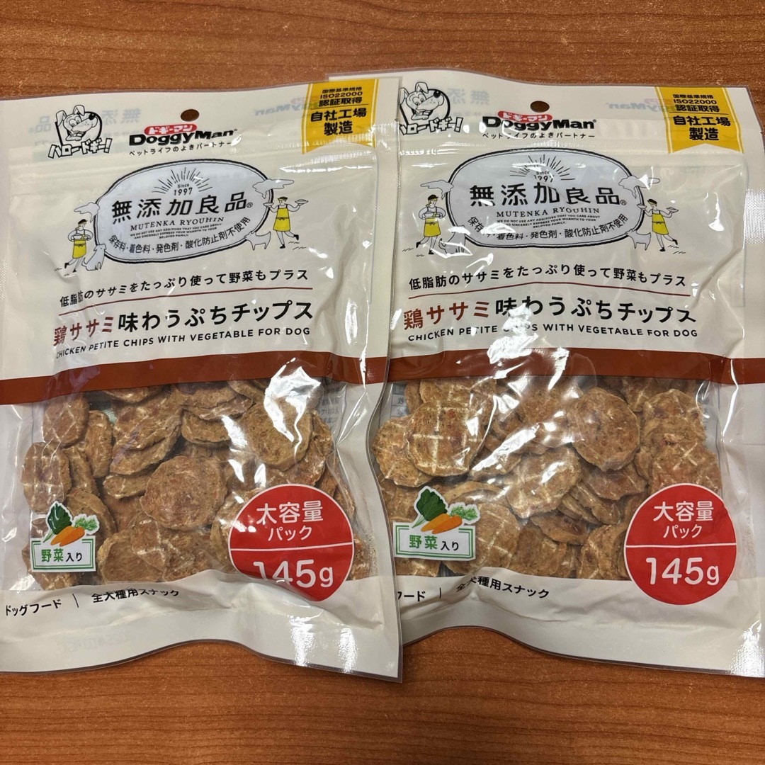 DoggyMan(ドギーマン)の【匿名配送】無添加良品 鶏ササミ味わうぷちチップス 野菜入り 145g ×2点 その他のペット用品(犬)の商品写真