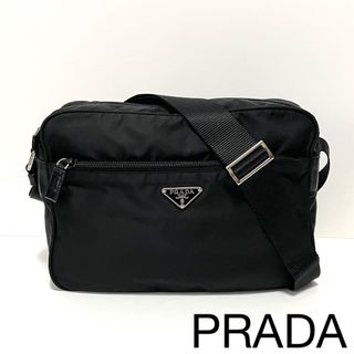 プラダ(PRADA)の【美品】PRADA プラダ　ショルダーバッグ　カメラバッグ　ナイロン×レザー　黒(ショルダーバッグ)