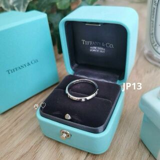 ティファニー(Tiffany & Co.)のティファニー　トゥルーバンドリング　ダイヤモンド　13号　プラチナ　現行品(リング(指輪))