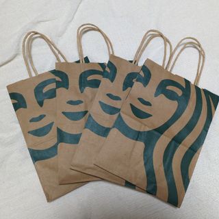 スターバックス(Starbucks)のスタバの紙袋４枚セット(ショップ袋)