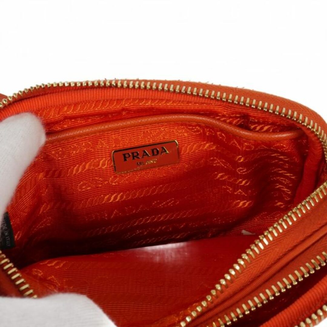 PRADA(プラダ)のプラダ PRADA 2WAY ナイロン ショルダーバッグ ポシェット オレンジ レディースのバッグ(ショルダーバッグ)の商品写真