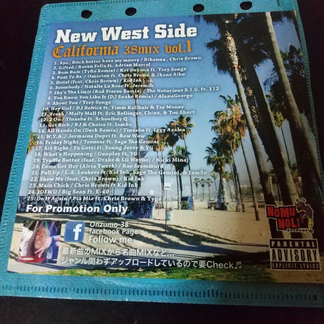 New West Side『California 38mix vol.1』西海岸 エンタメ/ホビーのCD(ヒップホップ/ラップ)の商品写真