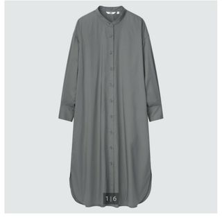 ユニクロ(UNIQLO)の新品　ユニクロ　ロングシャツワンピース(ロングワンピース/マキシワンピース)