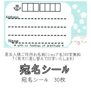 （ハンドメイド品）宛名シール✥ふきだしねこ(宛名シール)