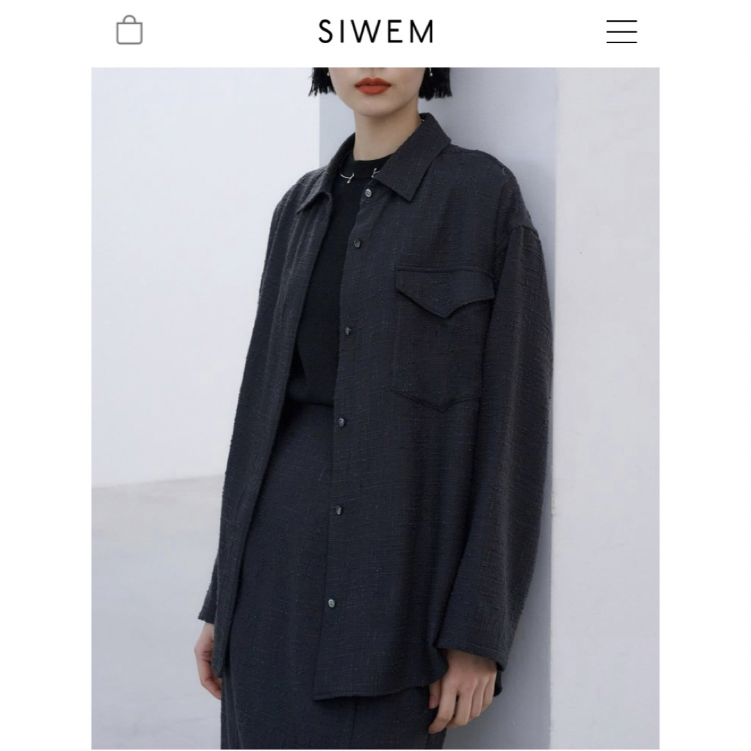 SIWEM（シウム）LIGHT TWEED WAVE SHIRT レディースのトップス(シャツ/ブラウス(長袖/七分))の商品写真