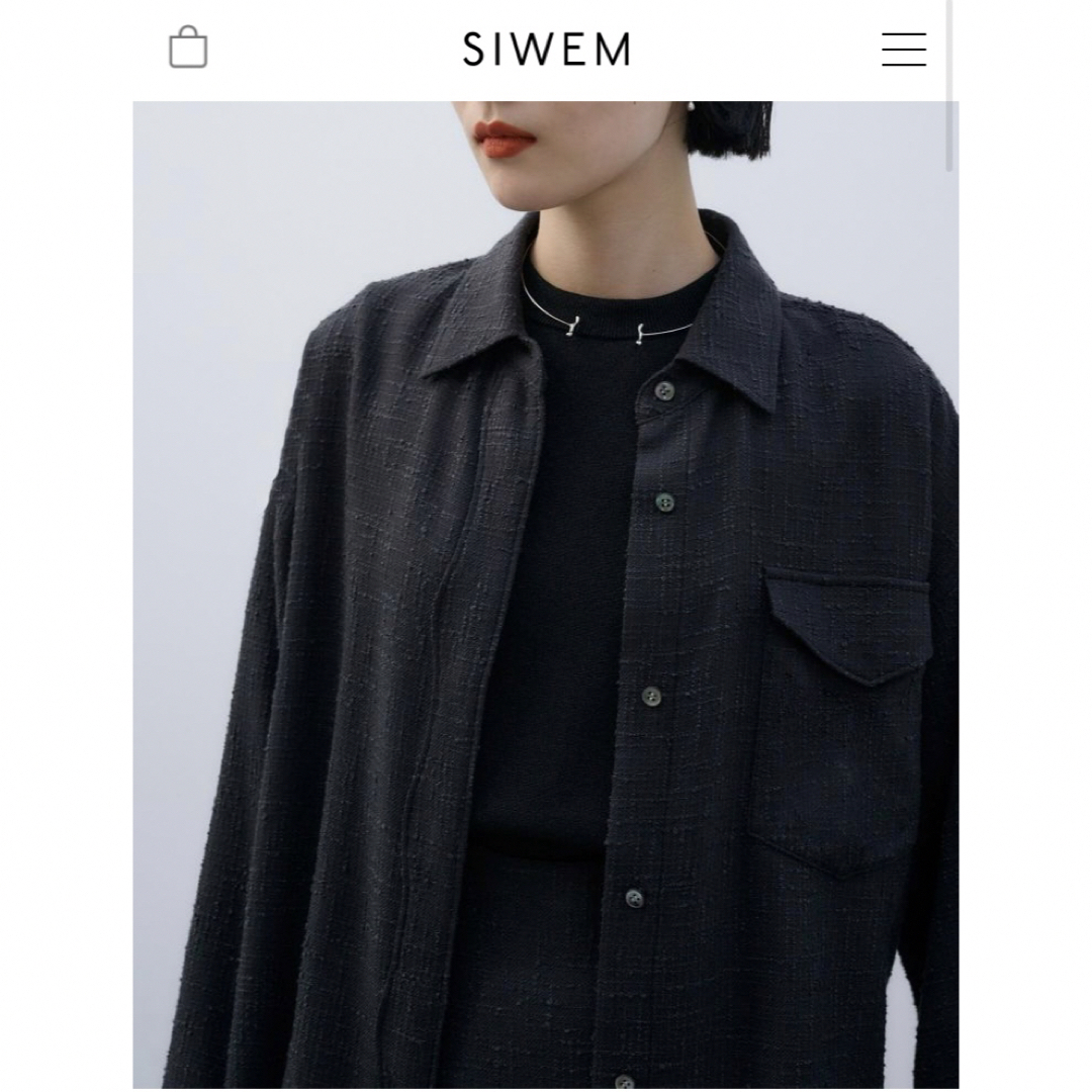 SIWEM（シウム）LIGHT TWEED WAVE SHIRT レディースのトップス(シャツ/ブラウス(長袖/七分))の商品写真