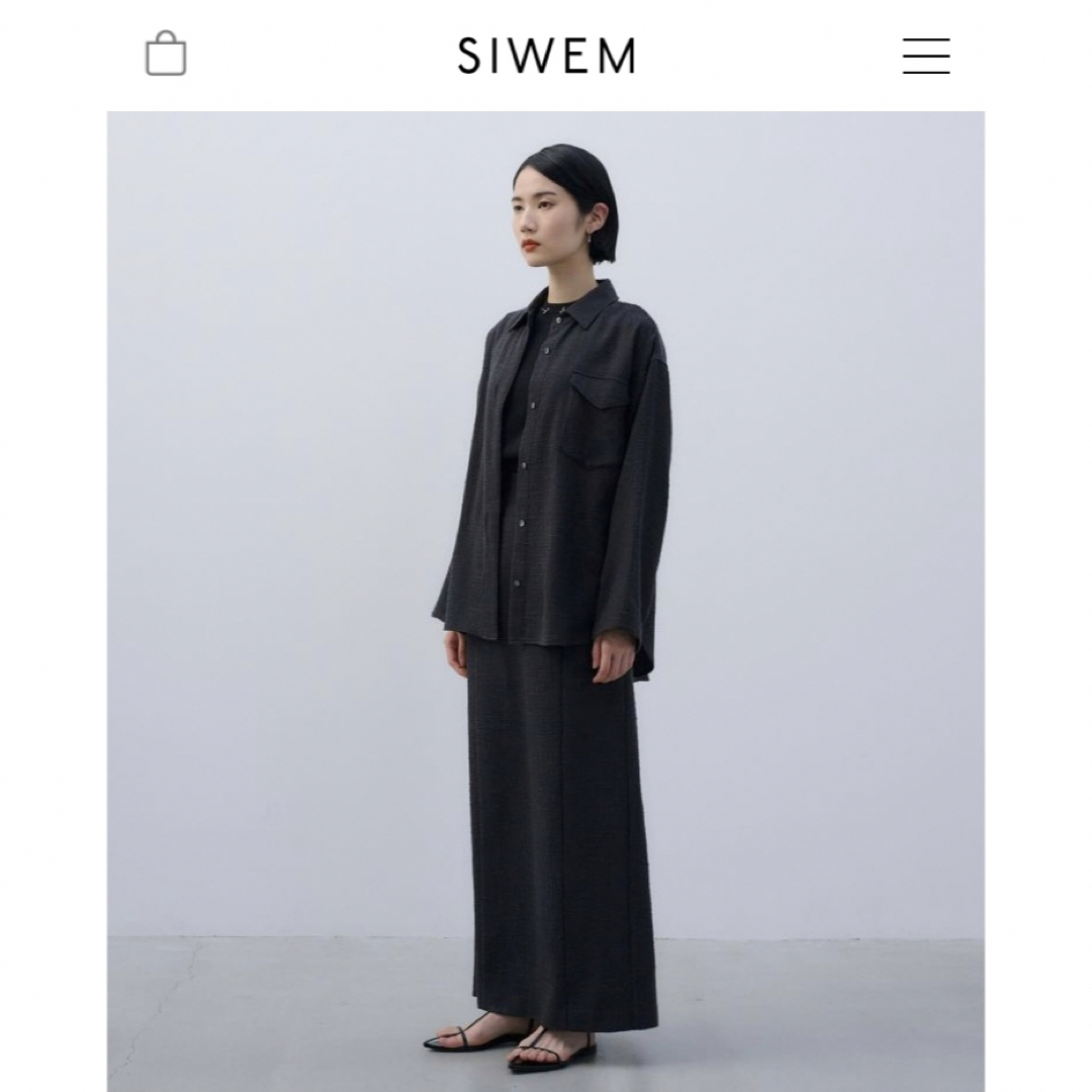 SIWEM（シウム）LIGHT TWEED WAVE SHIRT レディースのトップス(シャツ/ブラウス(長袖/七分))の商品写真