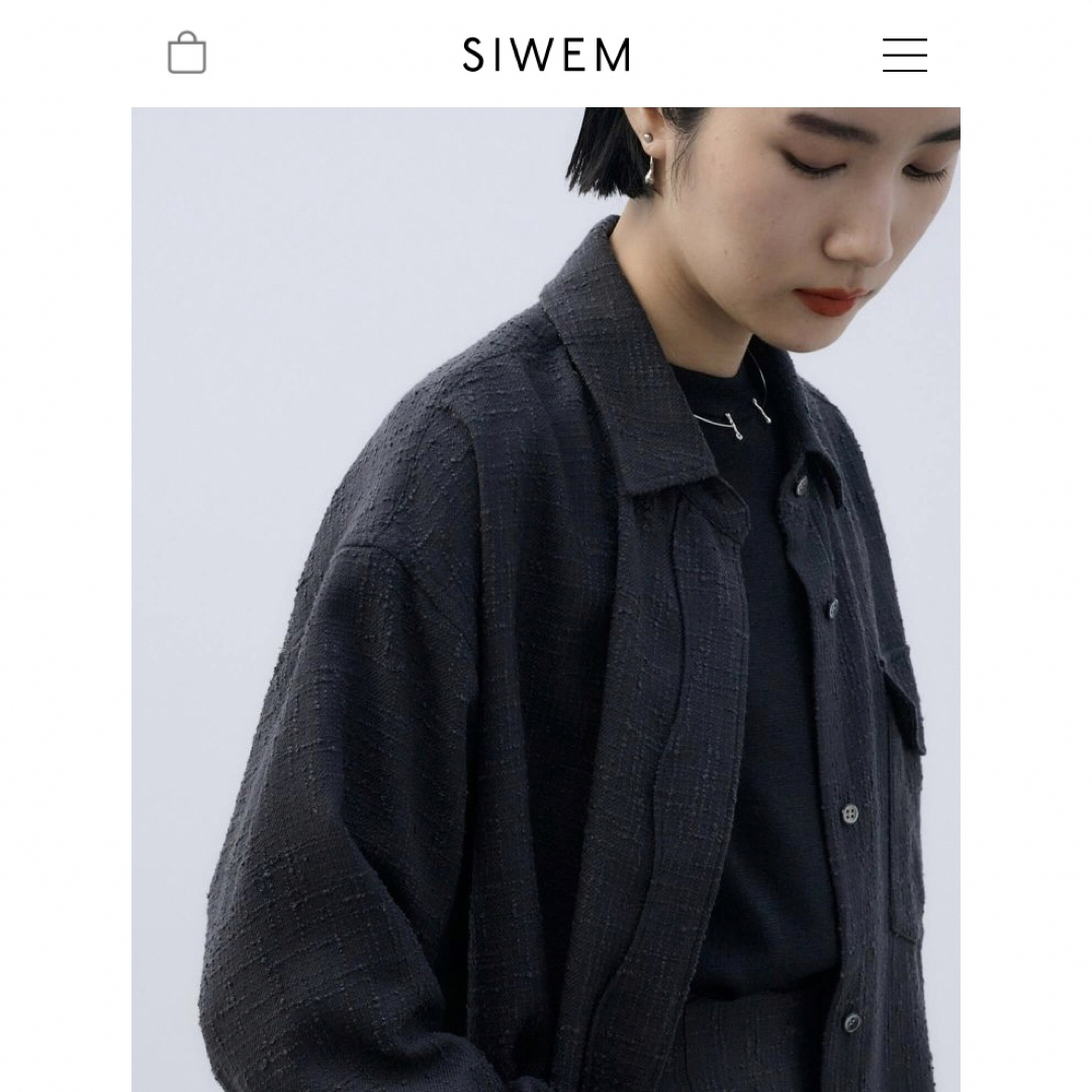 SIWEM（シウム）LIGHT TWEED WAVE SHIRT レディースのトップス(シャツ/ブラウス(長袖/七分))の商品写真