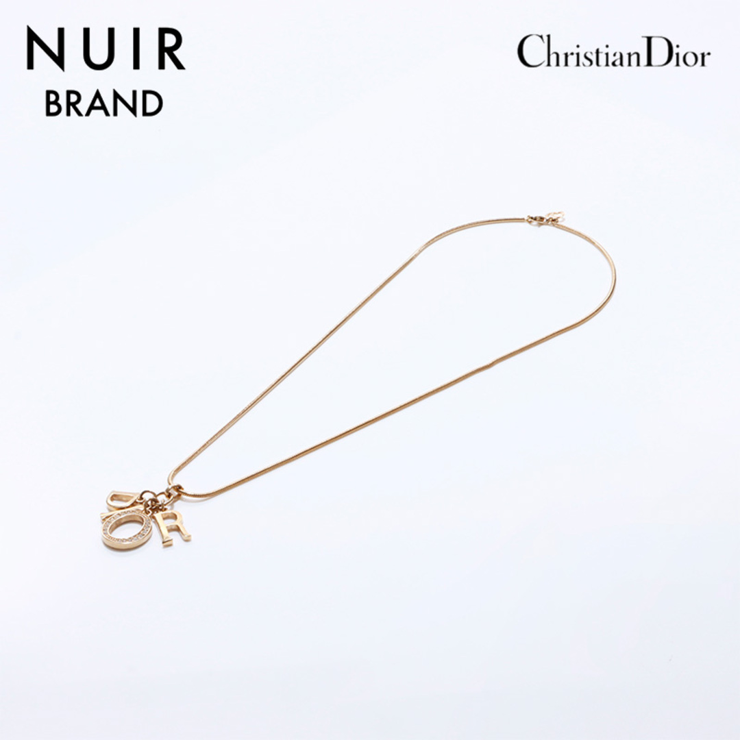 Christian Dior(クリスチャンディオール)のディオール Dior ロゴ ラインストーン ネックレス レディースのアクセサリー(ネックレス)の商品写真