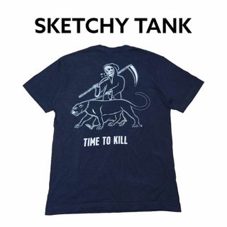 SKETCHYTANK 　死神　ビッグプリント　Tシャツ　スケッチータンク(Tシャツ/カットソー(半袖/袖なし))