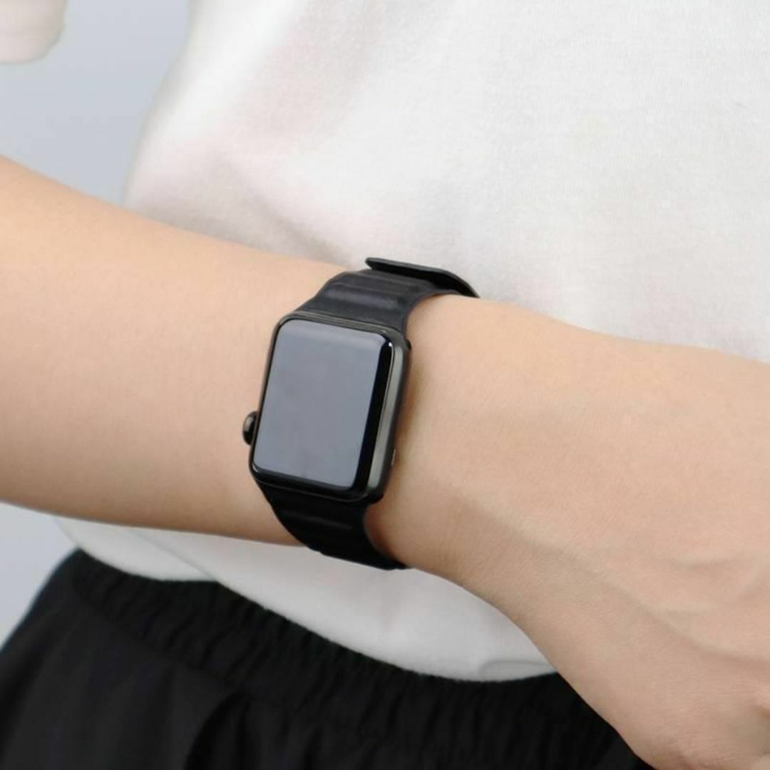 アップルウォッチ マグネットバンド ベルト Applewatch 45mm 白 レディースのファッション小物(腕時計)の商品写真