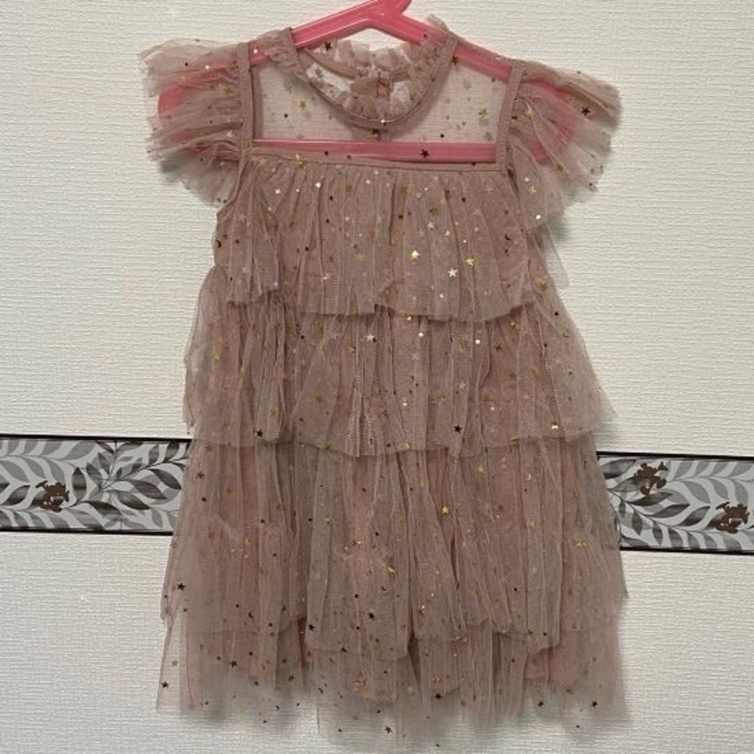 【120ｃｍ】スパンコールメッシュチュチュスカート キッズ/ベビー/マタニティのキッズ服女の子用(90cm~)(ドレス/フォーマル)の商品写真