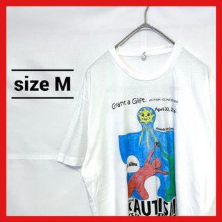 90s 古着 ノーブランド Tシャツ 白T トップス M (Tシャツ/カットソー(半袖/袖なし))