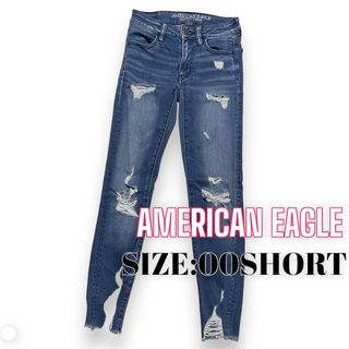 アメリカンイーグル(American Eagle)のAMERICANEAGLE ♥ スーパーストレッチ ダメージ スキニーデニム(デニム/ジーンズ)