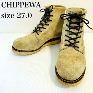 チペワ(CHIPPEWA)の【希少】チペワ　白タグ　6インチブーツ　レースアップ　スエード　ベージュ　96年(ブーツ)