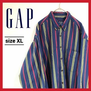 ギャップ(GAP)の90s 古着 ギャップ BDシャツ ストライプ オーバーサイズ XL (シャツ)