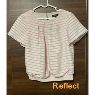 Reflect リフレクト　シフォンブラウス　カットソー　ピンク　7号　Sサイズ