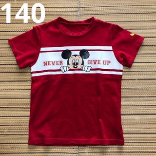 ディズニー(Disney)のキッズ　ベルメゾン　ディズニー　ファンタジーショップ　半袖　Tシャツ　140 赤(Tシャツ/カットソー)