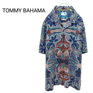 【Tommy Bahama】開襟 総柄 シルクアロハシャツ A-1886(シャツ)