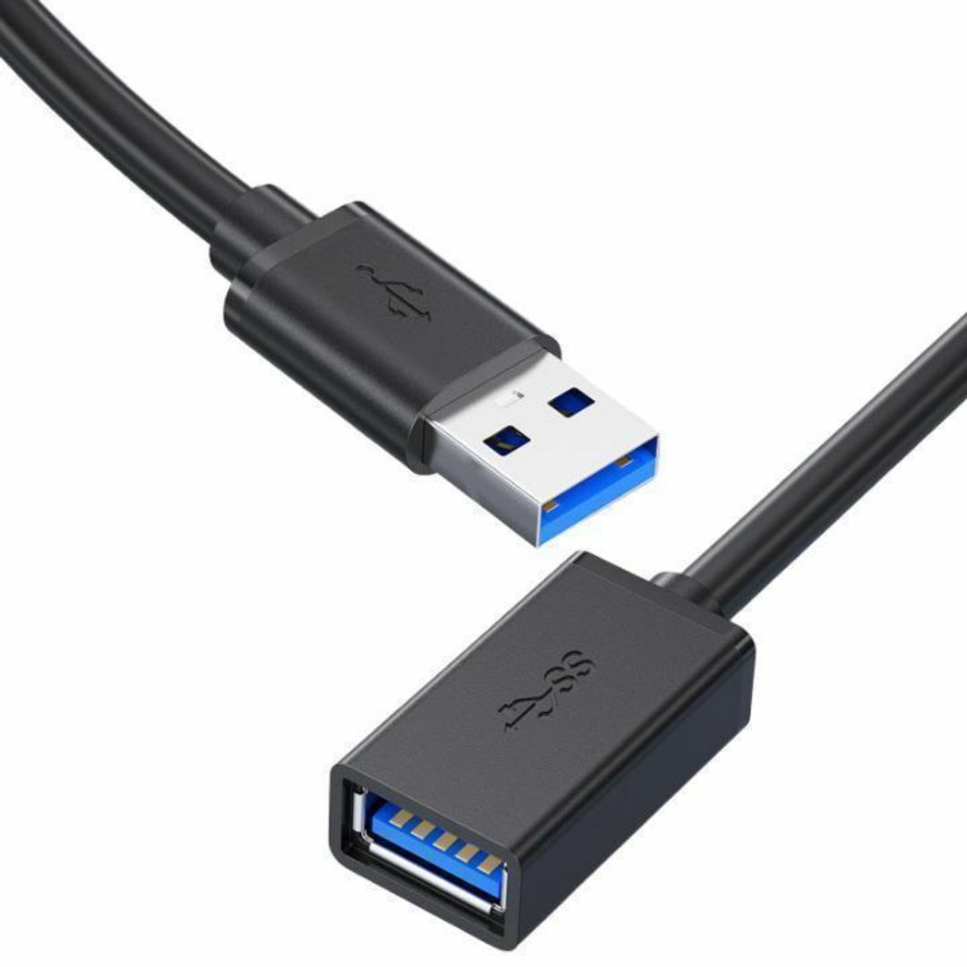 ☆USBケーブル 延長 事務作業 PC接続 USB3.0 Aオス-Aメス 2m スマホ/家電/カメラのPC/タブレット(PC周辺機器)の商品写真