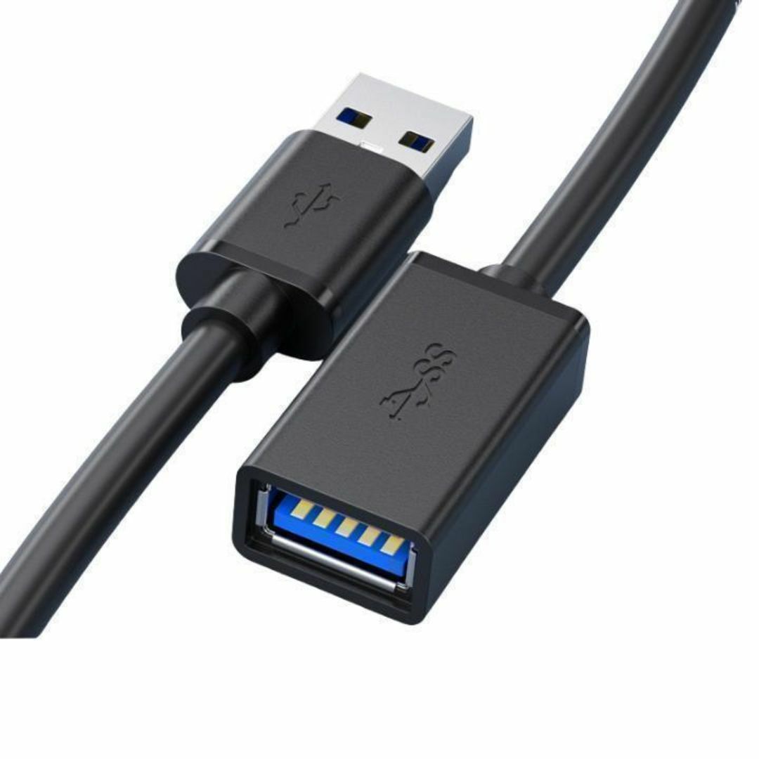 ☆USBケーブル 延長 事務作業 PC接続 USB3.0 Aオス-Aメス 2m スマホ/家電/カメラのPC/タブレット(PC周辺機器)の商品写真