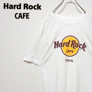 ハードロックカフェ(Hard Rock CAFE)のハードロック カフェ フロント プリント ロゴ ホワイト 半袖 Tシャツ(Tシャツ/カットソー(半袖/袖なし))