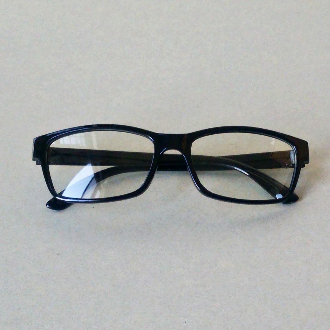 伊達メガネ/ウエリントン型/ブラック レディースのファッション小物(サングラス/メガネ)の商品写真