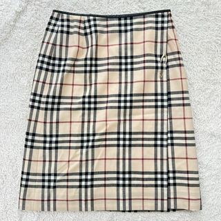 【大きいサイズ】BURBERRY LONDON 巻きスカート 42 ピン付き