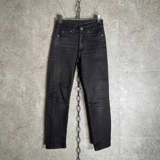 チープマンデー(CHEAP MONDAY)のCheap Monday スキニーデニム ブラックグレー グランジ ジッパー(デニム/ジーンズ)