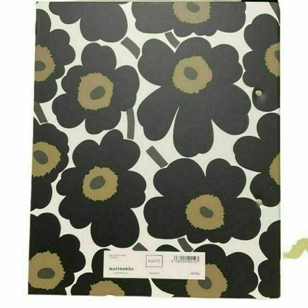 Marimekko リングバインダー ブラック 31×26cm インテリア/住まい/日用品の文房具(ファイル/バインダー)の商品写真