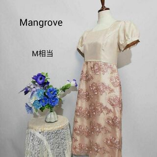 マングローブ(Mangrove)のMangrove 極上美品　ドレス　ワンピース　パーティー　ピンク　レース　М(ナイトドレス)