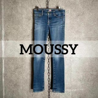 マウジー(moussy)のY2K 日本製 MOUSSY スキニーデニムパンツ ジーンズ ローライズ(デニム/ジーンズ)