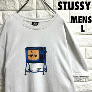 ステューシー(STUSSY)のステューシー　半袖Tシャツ　デカロゴ　メンズLサイズ(Tシャツ/カットソー(半袖/袖なし))