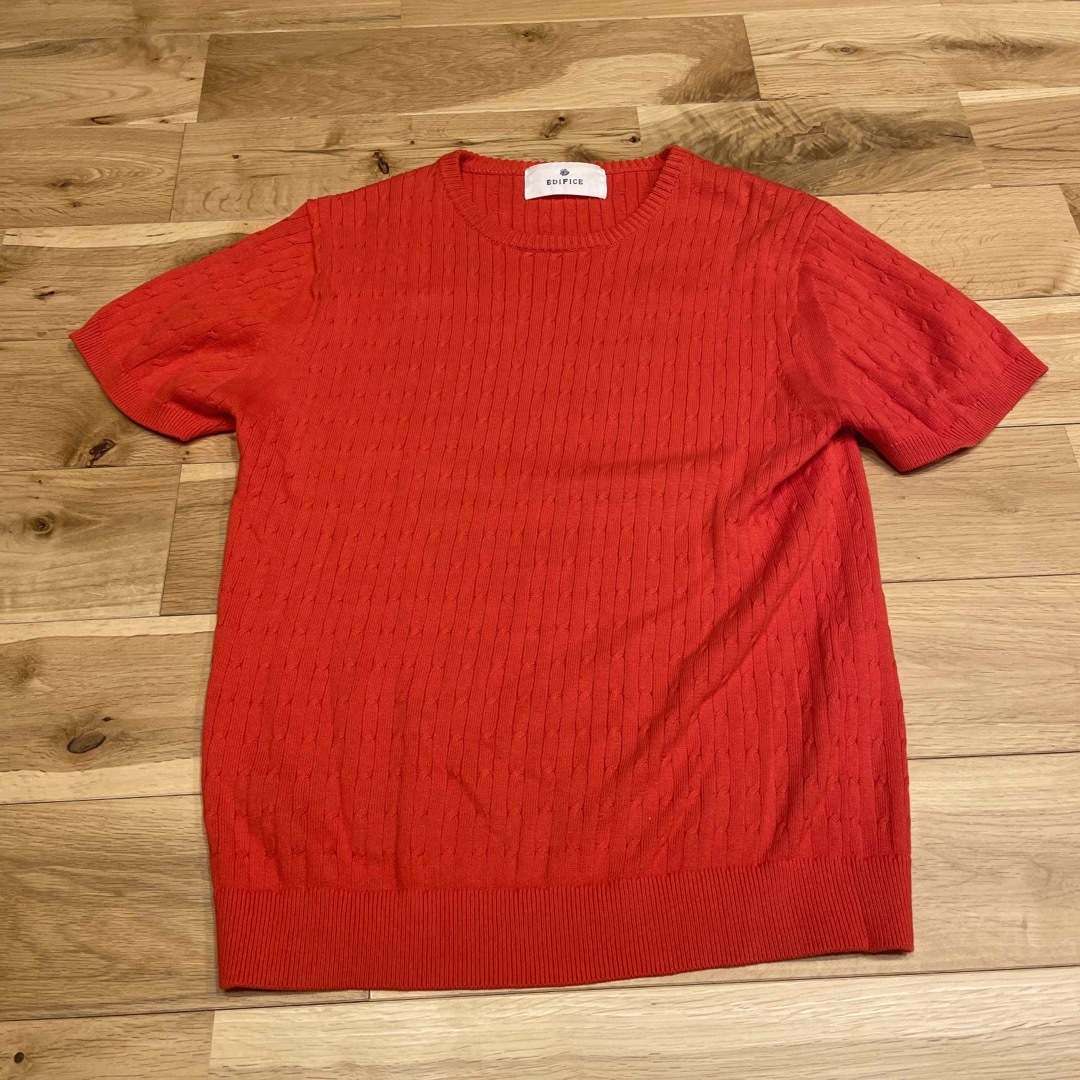 EDIFICE(エディフィス)のメンズ サマーニット 半袖 メンズのトップス(Tシャツ/カットソー(半袖/袖なし))の商品写真