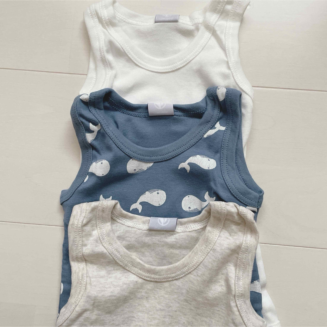 PETIT BATEAU(プチバトー)のプチバトー　タンクトップボディ3枚組　24m キッズ/ベビー/マタニティのベビー服(~85cm)(ロンパース)の商品写真